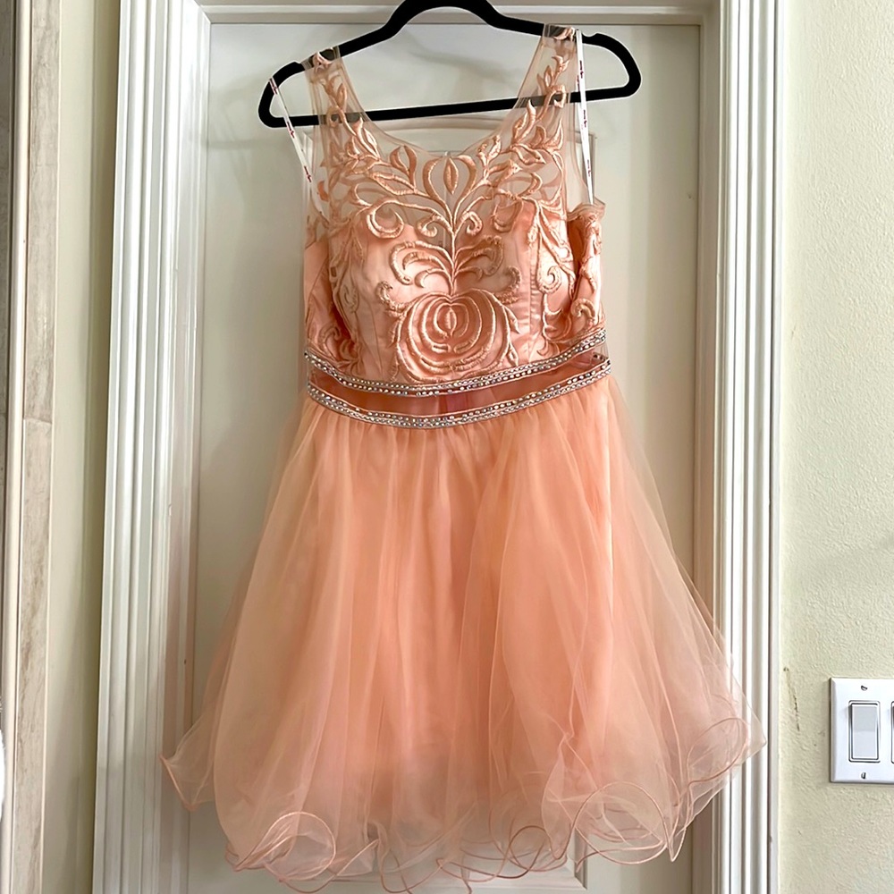 Dancing Queen size L coral dress